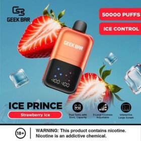 GEEK BAR ICE PRINCE 50000 PUFFS 50MG DISPOSABLE VAPE STRAWBERRY ICE