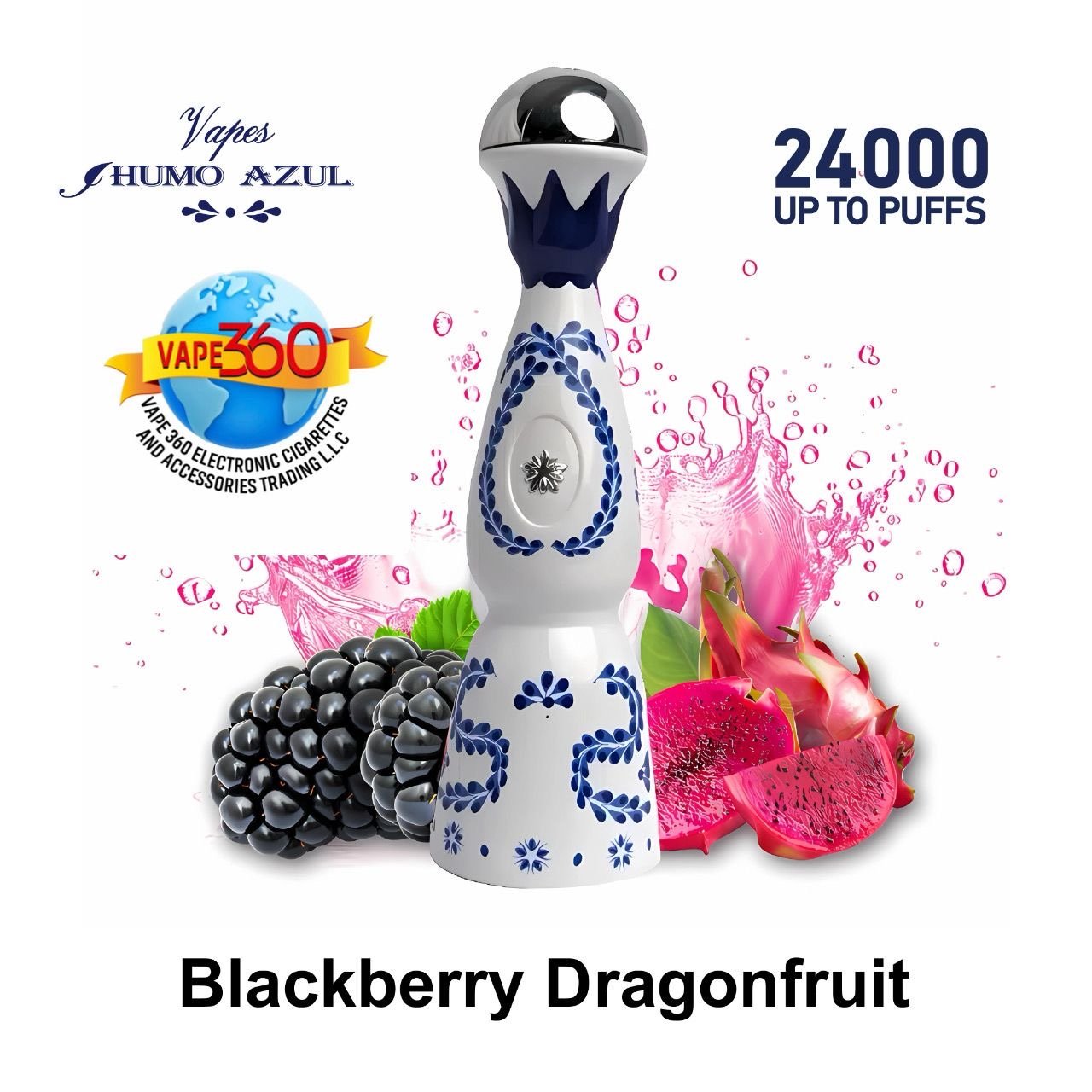 HUMO AZUL 24000 PUFFS DISPOSABLE VAPE BLACKBERRY DRAGONFRUIT